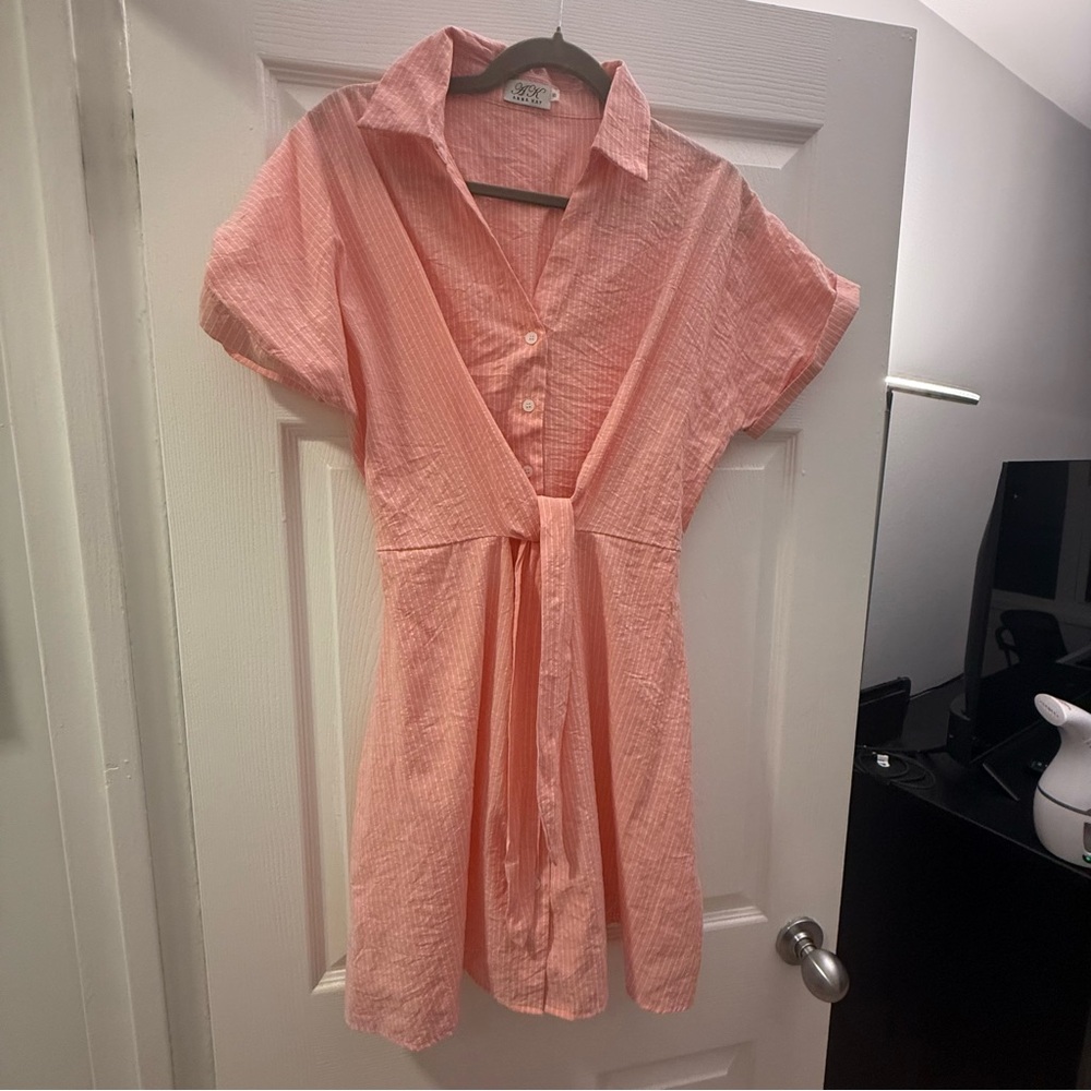 ANNA KAY Pink Mini Shirtdress